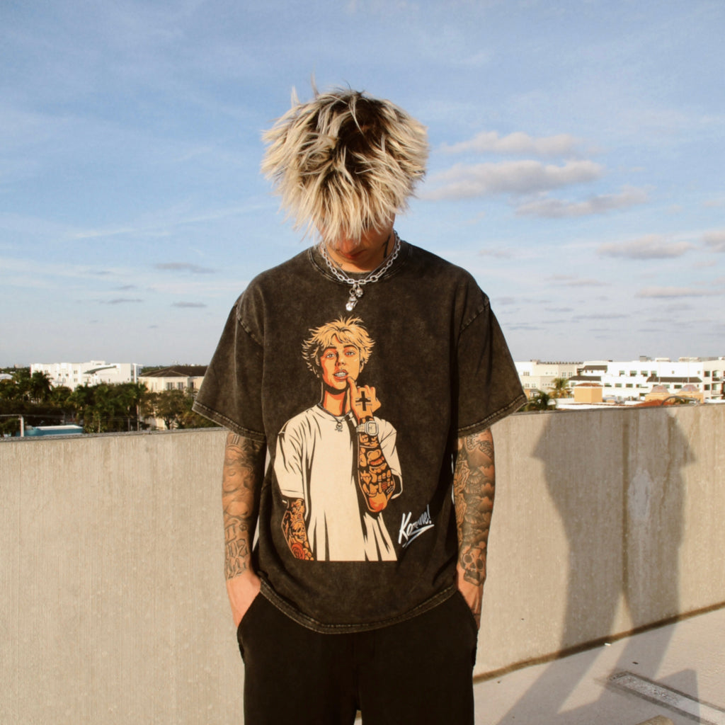 Kozarkane! Washed Oversized Cotton T-Shirt